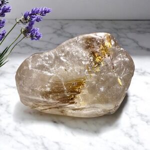 Golden Rutilated‎ Quartz Crystal Freeform (#18)